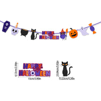 HKM-104979 Halloween Pumpkin Triangle Banner Flag for Festive Party Decorations