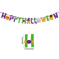 HKM-104979 Halloween Pumpkin Triangle Banner Flag for Festive Party Decorations