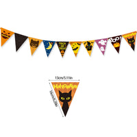 HKM-104979 Halloween Pumpkin Triangle Banner Flag for Festive Party Decorations