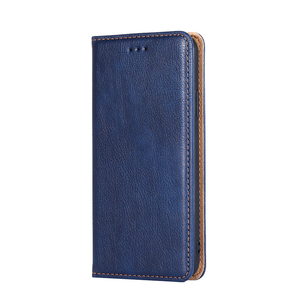 HKM-105107 Premium Leather Magnetic Flip Phone Case with Card Slots for Samsung Models