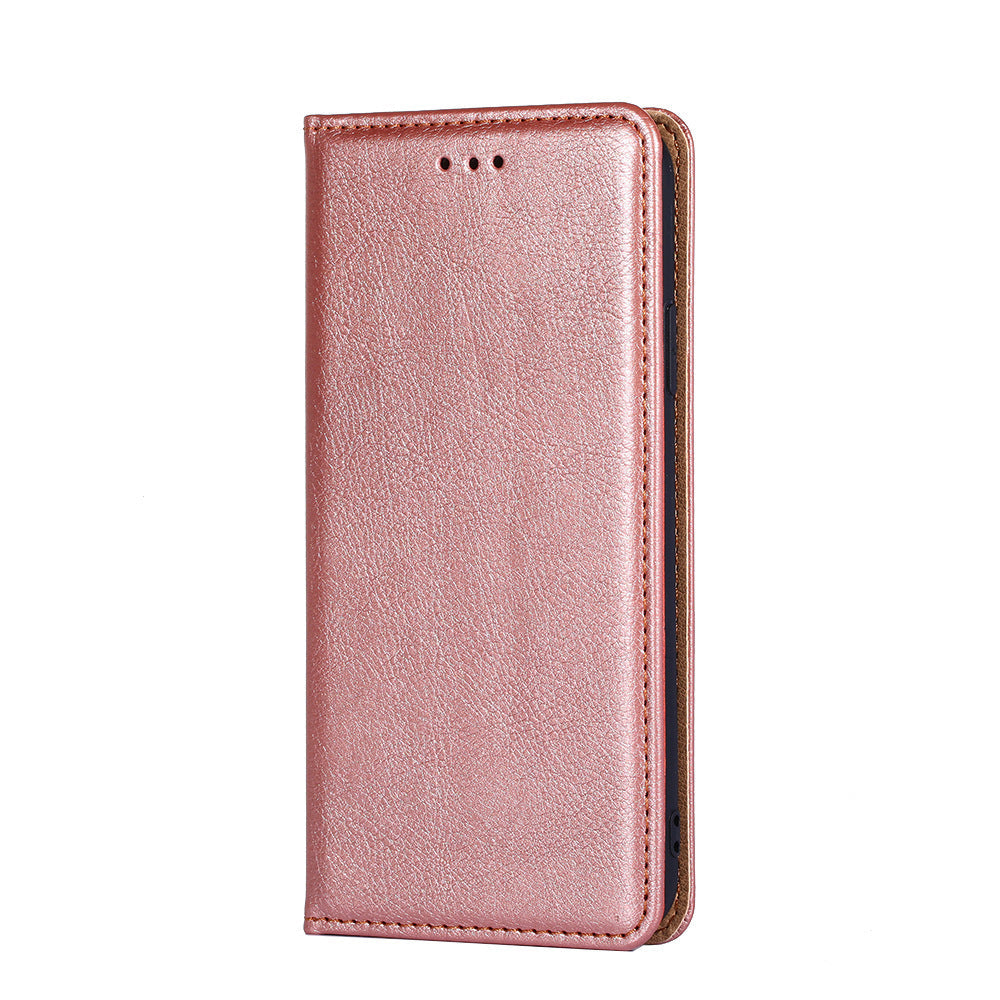 HKM-105107 Premium Leather Magnetic Flip Phone Case with Card Slots for Samsung Models