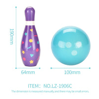 HKM-105107 Soft PU Bowling Ball Play Set with Skittles Pins for Outdoor Fun - Ages 3+