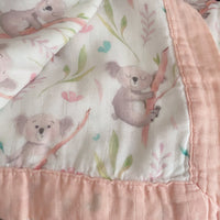 HKM-105171 Bamboo Cotton Four-Layer Summer Blanket for Kids, Fun Animal and Nature Designs, 150 x 200cm