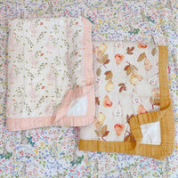 HKM-105171 Bamboo Cotton Four-Layer Summer Blanket for Kids, Fun Animal and Nature Designs, 150 x 200cm