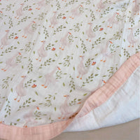 HKM-105171 Bamboo Cotton Four-Layer Summer Blanket for Kids, Fun Animal and Nature Designs, 150 x 200cm