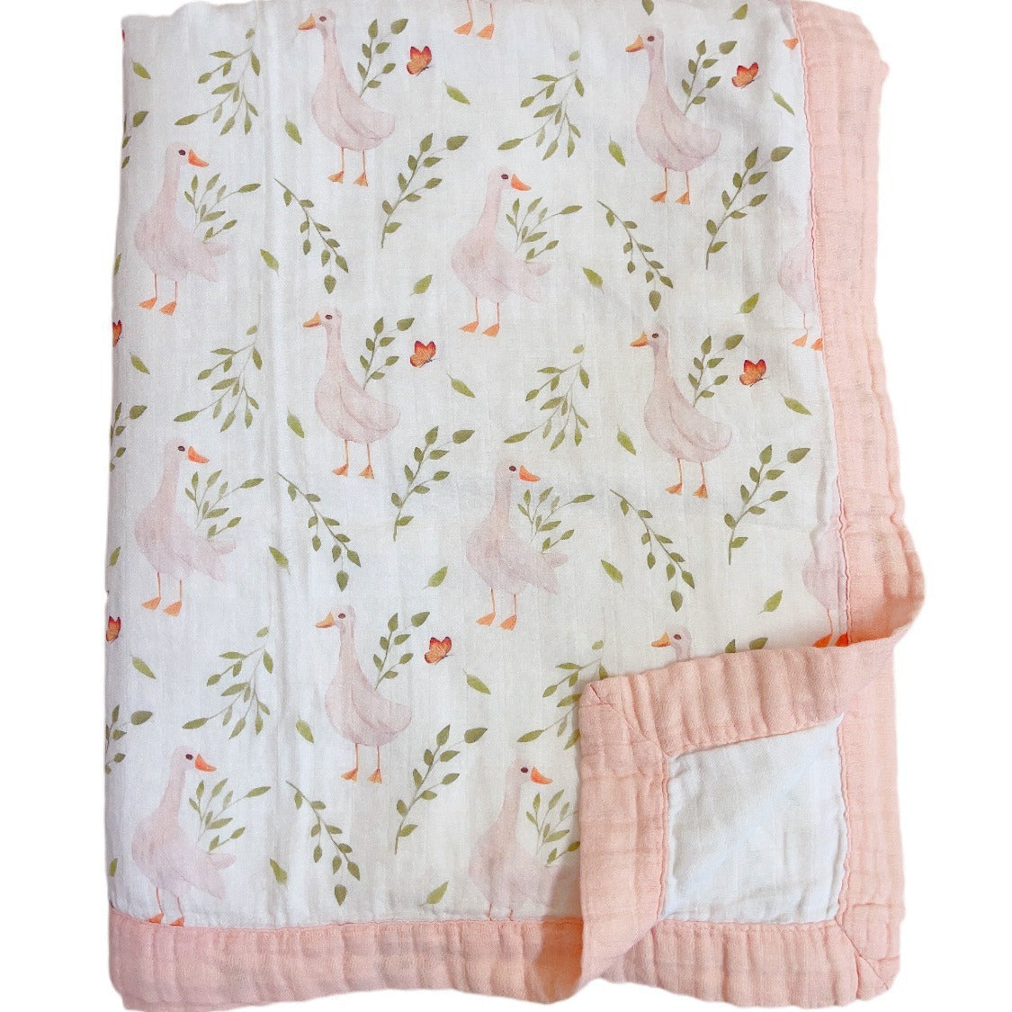 HKM-105171 Bamboo Cotton Four-Layer Summer Blanket for Kids, Fun Animal and Nature Designs, 150 x 200cm