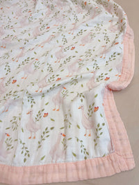 HKM-105171 Bamboo Cotton Four-Layer Summer Blanket for Kids, Fun Animal and Nature Designs, 150 x 200cm