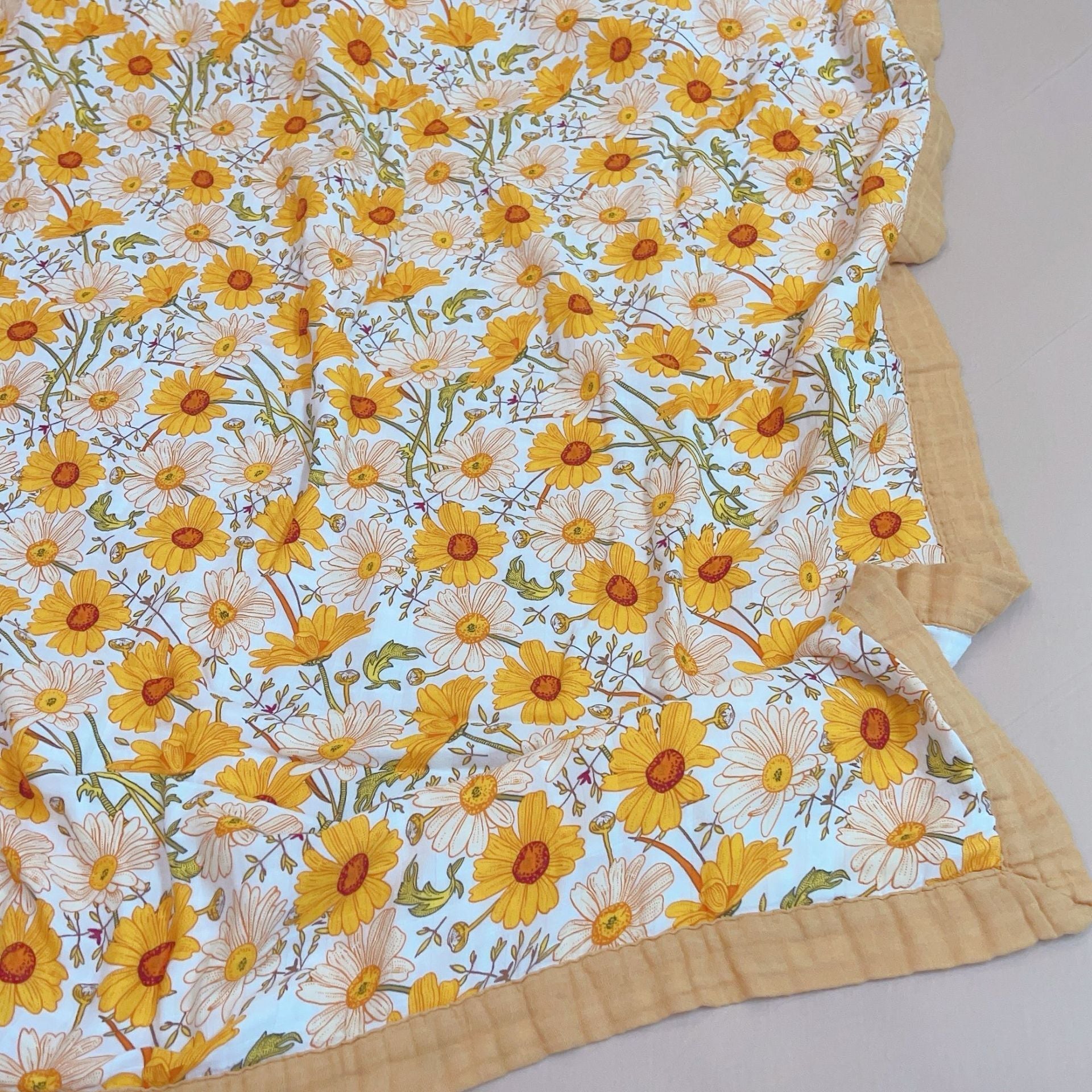 HKM-105171 Bamboo Cotton Four-Layer Summer Blanket for Kids, Fun Animal and Nature Designs, 150 x 200cm