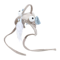 HKM-105299 Interactive Adjustable Cat Toy Stick with Head-Mounted Teaser for Playful Pets