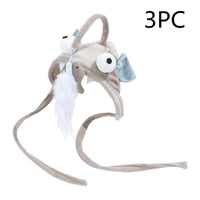 HKM-105299 Interactive Adjustable Cat Toy Stick with Head-Mounted Teaser for Playful Pets
