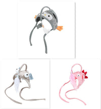 HKM-105299 Interactive Adjustable Cat Toy Stick with Head-Mounted Teaser for Playful Pets