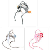 HKM-105299 Interactive Adjustable Cat Toy Stick with Head-Mounted Teaser for Playful Pets