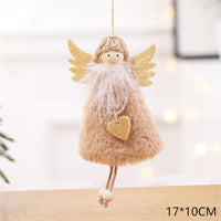 HKM-105619 Christmas Angel Plush Pendant - Festive Home Decor, Tree Ornament & Holiday Gift