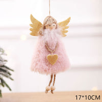 HKM-105619 Christmas Angel Plush Pendant - Festive Home Decor, Tree Ornament & Holiday Gift