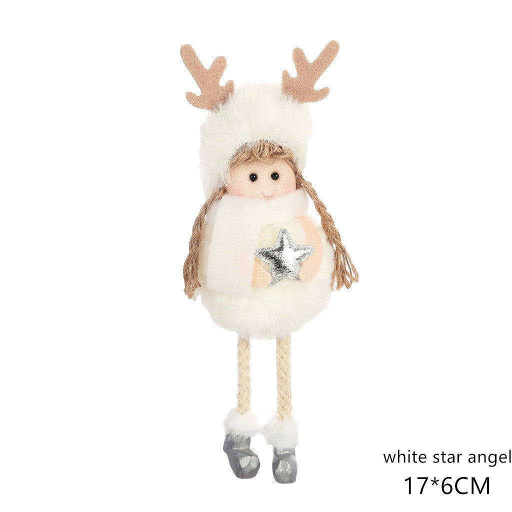 HKM-105619 Christmas Angel Plush Pendant - Festive Home Decor, Tree Ornament & Holiday Gift