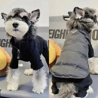 HKM-105619 Stylish Cotton Winter Vests for Dogs in Black and Red - Multiple Sizes Available