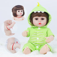 HKM-105683 Full Silicone Reborn Baby Doll with Pacifier - Lifelike Play Toy for Children, 38cm