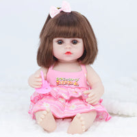 HKM-105683 Full Silicone Reborn Baby Doll with Pacifier - Lifelike Play Toy for Children, 38cm