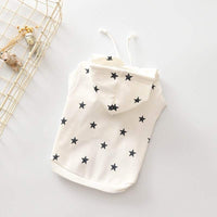 HKM-105811 Printed Hooded Sweater for Small and Medium Dogs in Black and White Cotton