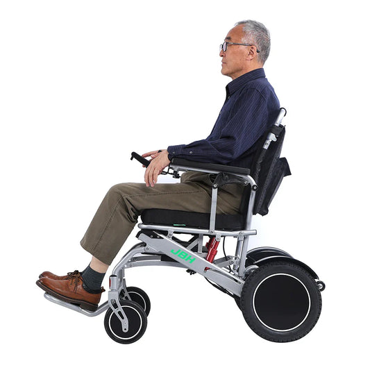 KTX-105875 Lightweight Electric Mobility Wheelchair with Removable Battery, Aluminum Alloy Frame, 20km Driving Range