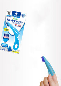 HKM-105939 Pet Toothbrush for Cats and Dogs - Silicone and Nylon Brush Head, Multiple Color Options