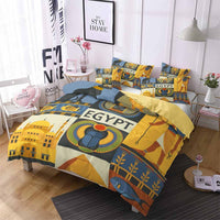 HKM-106003 Egyptian Culture Inspired 3D Bedding Set in Floral Design – Multiple Sizes Available