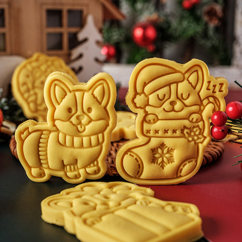 HKM-106131 Christmas Cartoon Dog Cookie Cutter for Festive Baking Fun