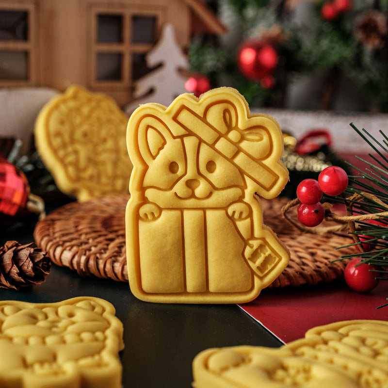HKM-106131 Christmas Cartoon Dog Cookie Cutter for Festive Baking Fun
