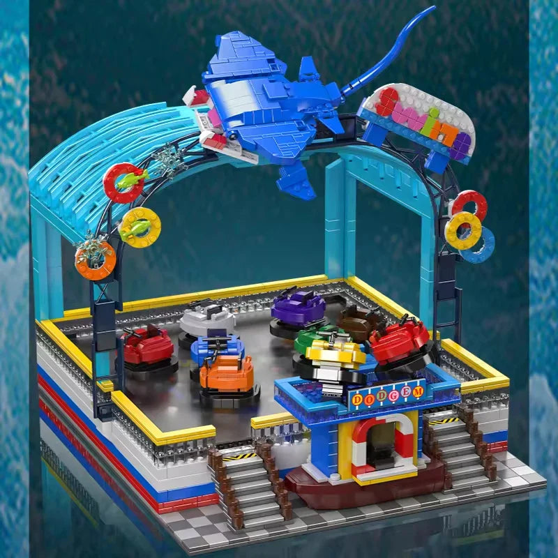 KTX-106259 Electric Remote Control Bumper Boat Building Block Set - 2044 Pieces, Model Theme, For Ages 8 and Up