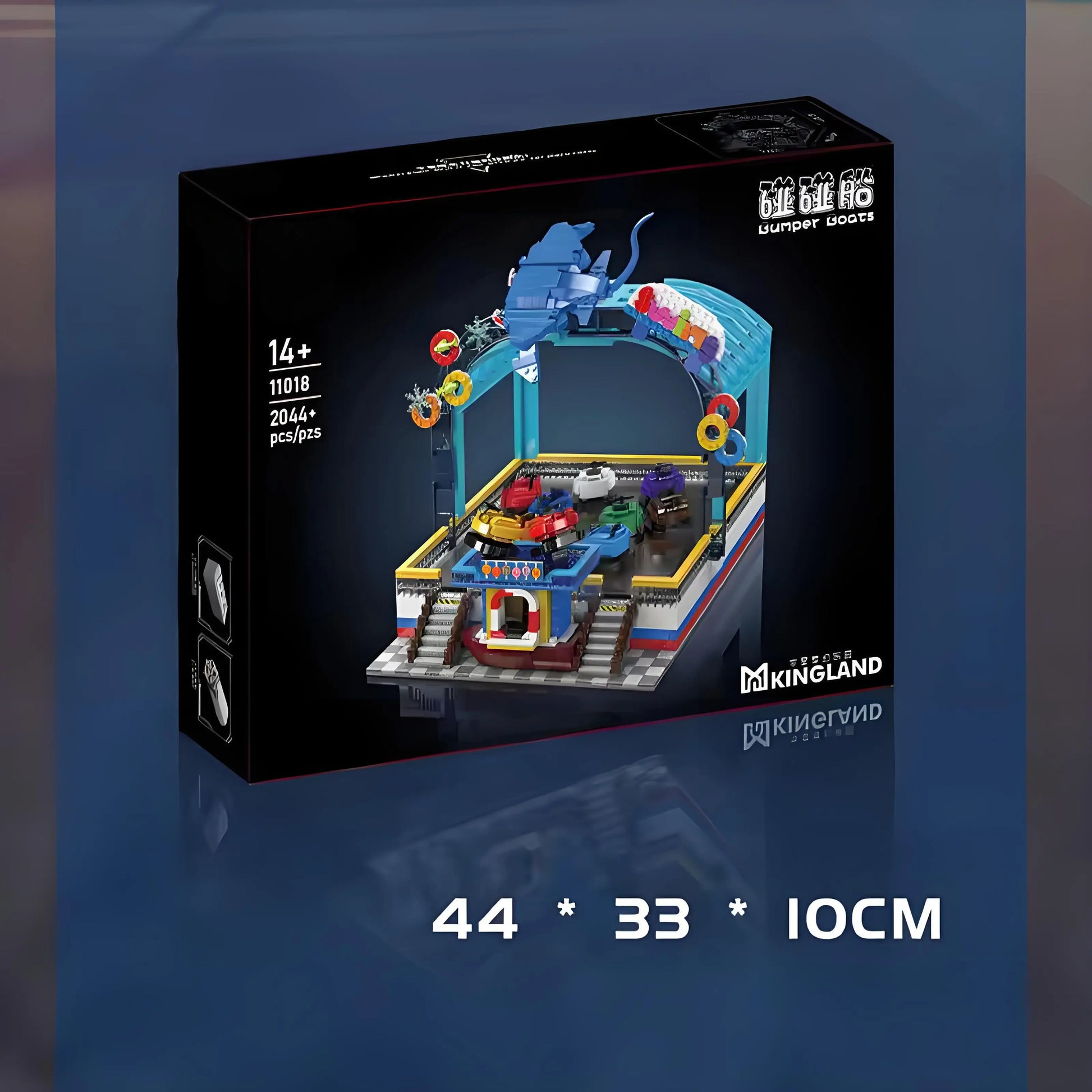 KTX-106259 Electric Remote Control Bumper Boat Building Block Set - 2044 Pieces, Model Theme, For Ages 8 and Up