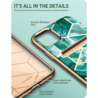 HKM-106259 iPhone 11 Pro Soft TPU Case with Card Slot and Diamond Texture