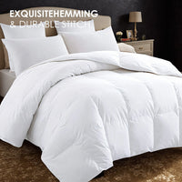 HKM-106323 Breathable White Plaid All-Season Quilt with Microfiber Filling, OKO-100 Certified