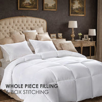 HKM-106323 Breathable White Plaid All-Season Quilt with Microfiber Filling, OKO-100 Certified