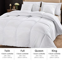 HKM-106323 Breathable White Plaid All-Season Quilt with Microfiber Filling, OKO-100 Certified