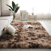 HKM-106387 Plush Peacock Blue Floor Mat for Under Bed and Coffee Table, Multiple Sizes Available