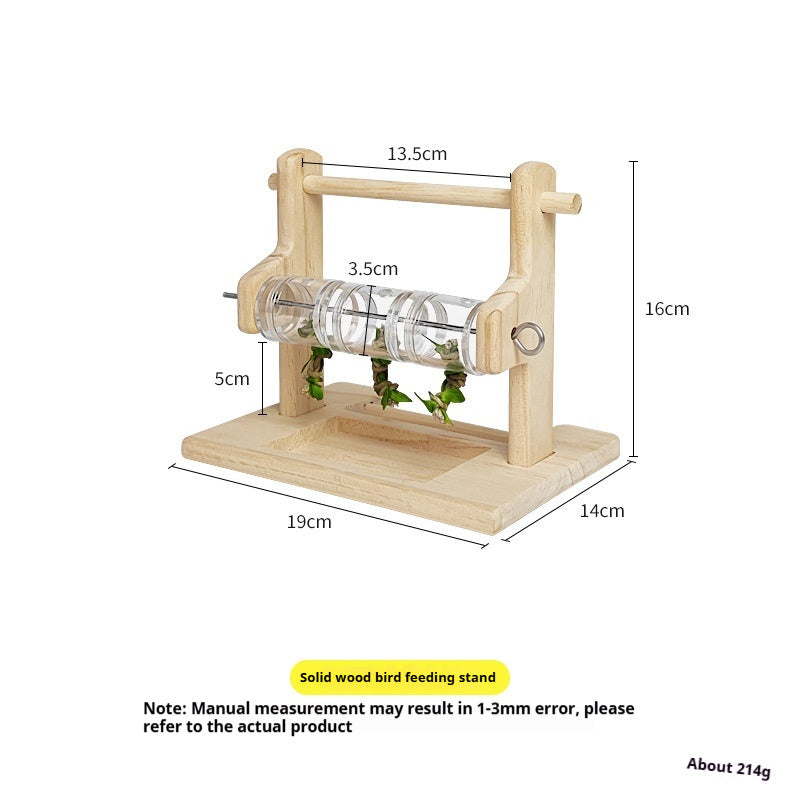 HKM-106451 Solid Wood Claw Grinding Stand for Birds and Parrots