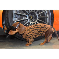 HKM-106579 Casual Brown Wool Sweater for Medium and Large Dogs with Letter Design