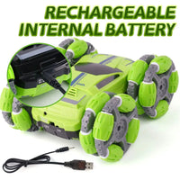 HKM-106579 Double-Sided Remote Control Drift Car - 2.4GHz Spinning Stunt Vehicle for Kids