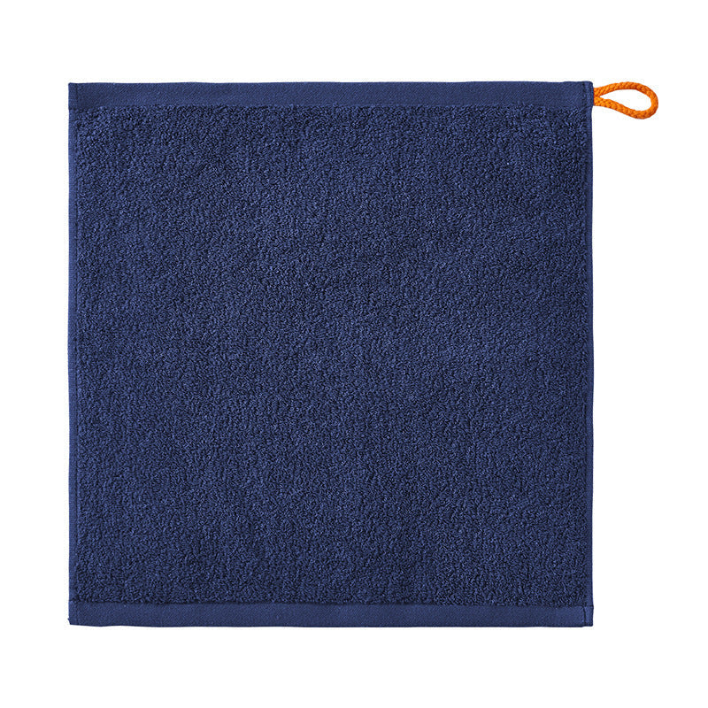 HKM-106579 Soft Pure Cotton Children's Towel in White, Pink, Blue, Gray, and Orange - Quick-Dry Square Design (34x33 cm)