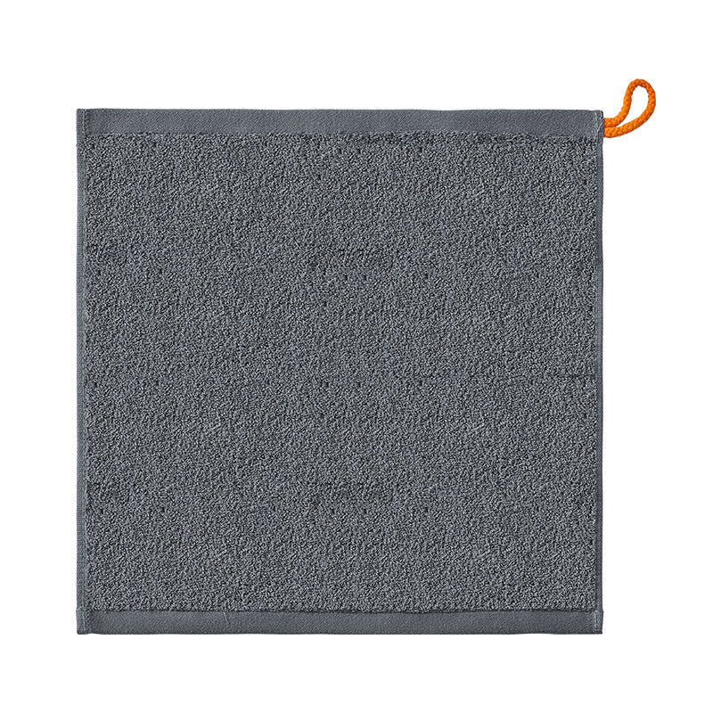 HKM-106579 Soft Pure Cotton Children's Towel in White, Pink, Blue, Gray, and Orange - Quick-Dry Square Design (34x33 cm)
