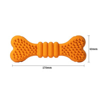 HKM-106643 Large Rubber Chewing Toy for Boredom Relief - 170mm x 60mm Size, Orange and Yellow