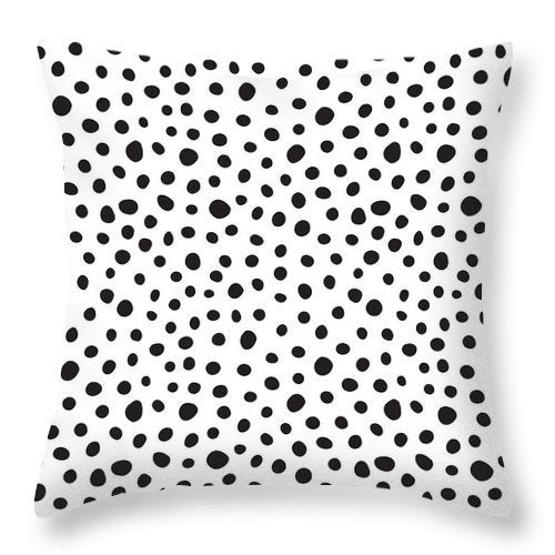 HKM-106707 Single-Sided Peach Skin Pillowcase - Soft Black and White Design, 44cm x 44cm
