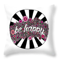 HKM-106707 Single-Sided Peach Skin Pillowcase - Soft Black and White Design, 44cm x 44cm