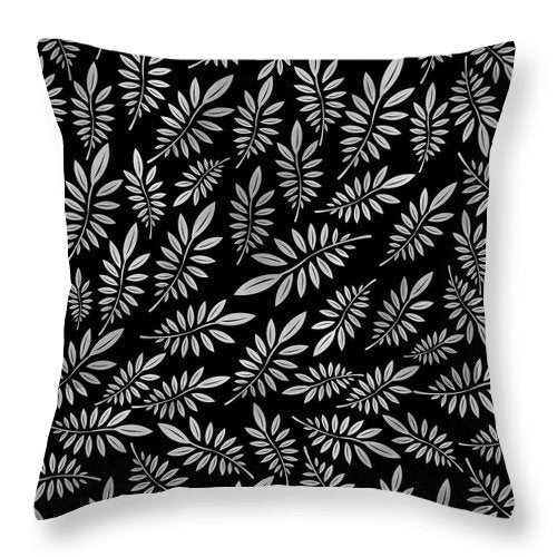 HKM-106707 Single-Sided Peach Skin Pillowcase - Soft Black and White Design, 44cm x 44cm