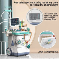 HKM-106835 26-Piece Medical Pretend Play Kit with Trolley Cart for Kids Ages 2-7