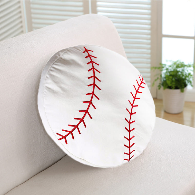 KTX-106835 Creative Football Shaped Plush Cushion for Comfortable Leaning with PP Cotton Filling