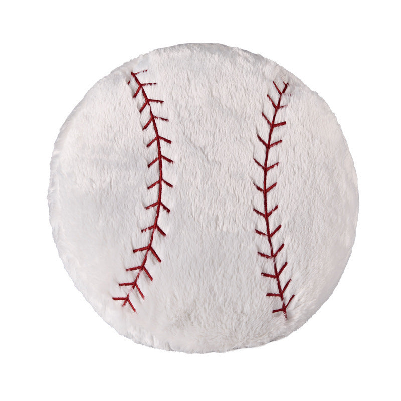 KTX-106835 Creative Football Shaped Plush Cushion for Comfortable Leaning with PP Cotton Filling