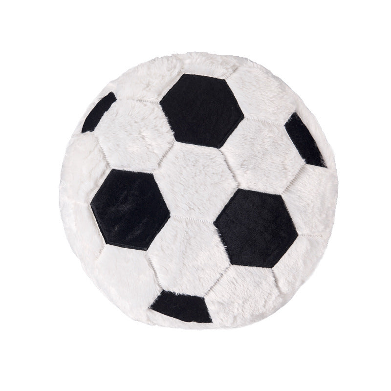 KTX-106835 Creative Football Shaped Plush Cushion for Comfortable Leaning with PP Cotton Filling