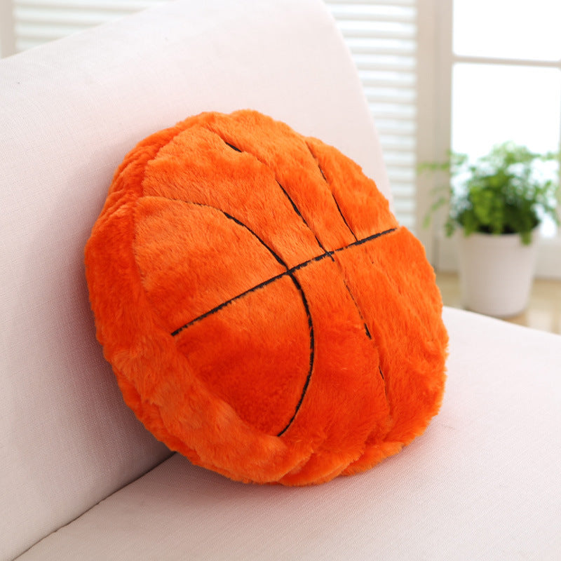KTX-106835 Creative Football Shaped Plush Cushion for Comfortable Leaning with PP Cotton Filling