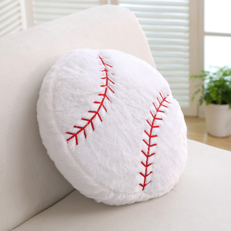 KTX-106835 Creative Football Shaped Plush Cushion for Comfortable Leaning with PP Cotton Filling